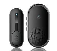Wireless Doorbell, IP55 Waterproof Mini Door Bells Wall Plug-in Cordless Ring doorbell -1000ft Range, 55 Chimes, 5 Levels Volume, LED Indicator