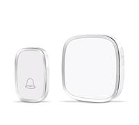 Wireless Doorbell Kit 1 Push Button and 1 Receiver, 1000ft Long Range Cordless Door Bell with 58 Chimes and 5 Level Volume 0 to 110db, LED Indicator Flash Light, for Home, School, Office