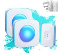 Wireless Doorbell Plug in 1200 Feet Waterproof Door Bells Wireless Cordless with Battery Door Bell Button Chime & 2 Flashing Light Receivers 36 Melodies 4 Volume Levels for Home, Office JSIEEM