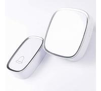 Wireless Doorbell, Portable Weatherproof Wall Plug-in Door Bell Chime with 1 Push Button & 1 Plug in Receiver, 1000 Feet Wireless Long Range with 36 Tunes Melodies to Choose, Battery Required, White