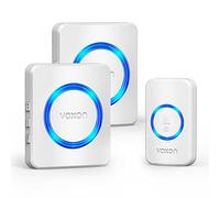 Wireless Doorbell, VOXON Waterproof Door Bell Wireless Loud Chime Kit Plug in Cordless Doorbells Battery Operating at 400m Range, IP65, 3 Working Modes, 60 Chimes & 5-Level Volume
