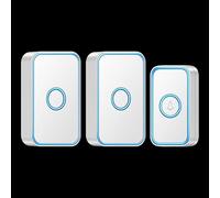Wireless Doorbells Cordless - 1000ft Long Range Kit with 2 Receivers IP68 Waterproof Battery Operated LED Flash 5 Volume Levels 60 Melodies - White