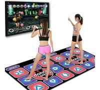 Wireless Double Dance Mat, Multi-Function Electronic Yoga Fitness Pads, for TV & PC, Non-Slip Running Game Mat for Kids Adults, Gifts for Girls Boys, 2 Motion Controller