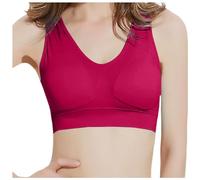 Wireless Double Layer Sports Bra Thin Plus Size Sports Bra Adjustable Sleep Bra Women, Comfortable Support for Yoga Fitness and Night Wear, Seamless Design