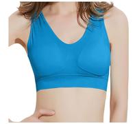 Wireless Double Layer Sports Bra Thin Plus Size Sports Bra Adjustable Sleep Bra Women, Comfortable Support for Yoga Fitness and Night Wear, Seamless Design