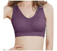 Wireless Double Layer Sports Bra Thin Plus Size Sports Bra Adjustable Sleep Bra Women, Comfortable Support for Yoga Fitness and Night Wear, Seamless Design