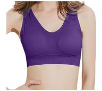 Wireless Double Layer Sports Bra Thin Plus Size Sports Bra Adjustable Sleep Bra Women, Comfortable Support for Yoga Fitness and Night Wear, Seamless Design