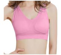 Wireless Double Layer Sports Bra Thin Plus Size Sports Bra Adjustable Sleep Bra Women, Comfortable Support for Yoga Fitness and Night Wear, Seamless Design