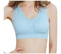 Wireless Double Layer Sports Bra Thin Plus Size Sports Bra Adjustable Sleep Bra Women, Comfortable Support for Yoga Fitness and Night Wear, Seamless Design