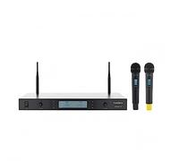 Wireless Dual Digital Microphone System with two Handheld Microphones