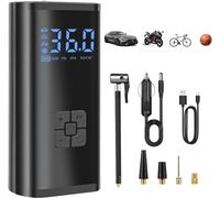 Wireless Dual-Purpose Inflation Pump, 150 Pound Pressure car tire inflator, Portable Digital Electric Bicycle Pump, Rechargeable Suitable for car, Motorcycle, Bicycle, and Sports Ball Tires.