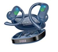 Wireless Earbud Bluetooth 5.4 Open Ear Headphones with Ear Hooks, 42H HiFi Stereo Open Ear Headphones with Clear Calls, IPX7 Waterproof Lightweight Sport Earphones for Sport/Running/Gym/Deep Blue