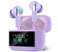 Wireless Earbuds, 2026 Bluetooth 5.4 Headphones In Ear with ANC/ENC Noise Cancelling Mic, HiFi Stereo Bluetooth Ear buds with Multifunctional Touchscreen, 5 EQ Modes Bluetooth Earphones, Purple