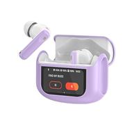 Wireless Earbuds, 48H Smart Touch Screen Ear Buds Bluetooth 5.4 Headphones in Ear, ANC/ENC Noise Cancelling Mic Bluetooth Earbuds with HiFi Stereo, 5 EQ Modes, IP7 Waterproof Wireless Earphones Purple