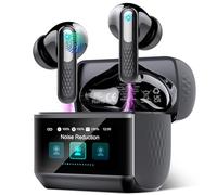 Wireless Earbuds, 5 EQ Modes Bluetooth 5.4 Headphones In Ear with ANC/ENC Noise Cancelling Mic, 2026 HiFi Stereo Bluetooth Ear buds with Smart Touchscreen, IP7 Waterproof Bluetooth Earphones, Black