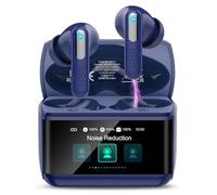 Wireless Earbuds,5 EQ Modes/IP7 Waterproof Bluetooth Earphones, Bluetooth 5.4 Headphones In Ear with Multifunctional Touchscreen, HiFi Stereo Bluetooth Earbuds with ANC/ENC Noise Cancelling, Blue