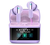 Wireless Earbuds,5 EQ Modes/IP7 Waterproof Bluetooth Earphones, Bluetooth 5.4 Headphones In Ear with Multifunctional Touchscreen, HiFi Stereo Bluetooth Earbuds with ANC/ENC Noise Cancelling, Purple