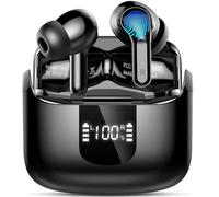 Wireless Earbuds, 50+Hrs 2026 Hi-Fi Stereo Bluetooth 5.4 Headphones, Deep Bass MiNi Ear Buds, 4 ENC Noise Cancelling Mic Earphones, IP-X7 Waterproof USB-C Headset Android iOS for Sport Gym Running