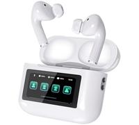 Wireless Earbuds, Blue-tooth Headphones with Smart Touch Screen Case, ANC Noise Canceling Earbuds with 48Hrs Playtime,Waterproof Sports Blue-tooth Headphones for iPhone 17/16/15/14/iPad/Android/Laptop