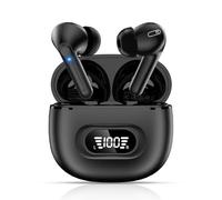 Wireless Earbuds bluetooth 5.3, Earphones noise cancelling earbuds 4 ENC Noise Cancelling Mic, Ear Buds HiFi Stereo Headphones In Ear 36H Playtime IPX7 Waterproof with LED Display, USB-C, Black