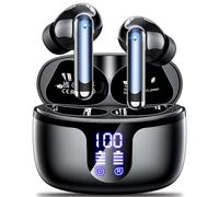 Wireless Earbuds Bluetooth 5.3,ENC Call Noise Cancelling Mics In Ear Headphones with Deep Bass,42H Playtime USB-C Earphones with Mic,Lightweight Fit Earbuds for Daily Work/Commute/Gym/Travel Black