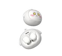 Wireless Earbuds Bluetooth 5.3, Face-Changing in-Ear Earbuds with Rotating Lid Design, Sport Mini Waterproof Cute Bluetooth Headphones, ENC Noising Cancelling/Long Battery Life (Pearl White)