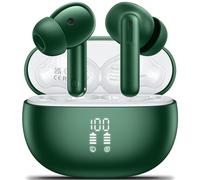 Wireless Earbuds, Bluetooth 5.3 Headphones in Ear with HiFi Stereo Deep Bass & 4 ENC Mic, 42H Playtime Wireless Earphones with LED Display, IPX7 Waterproof Bluetooth Earphones for Travel/Office -Green