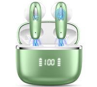 Wireless Earbuds Bluetooth 5.3 Wireless Headphone with 14.2mm Drivers Stereo, 4 ENC Noise Cancelling Mic Bluetooth Earphone, 40Hrs Mini Ear Buds, USB-C/Clear Call/Touch Control/IP7 Waterproof/Dual LED