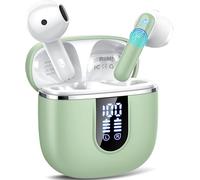 Wireless Earbuds, Bluetooth 5.4 Earphones In Ear Hi-Fi Stereo Deep Bass, Bluetooth Headphones with 4 ENC Noise Cancelling Mic, 40H Playback IP7 Waterproof Earbuds Comfortable Earbuds for Work, Green