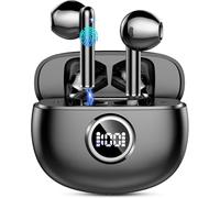 Wireless Earbuds, Bluetooth 5.4 Headphones 2024 Wireless Headphones with Deep Bass, New Mini Bluetooth Earphones in Ear 4 ENC Mic, Noise Cancelling Ear buds 30H Bluetooth Earbud Dual LED Display, Cyan