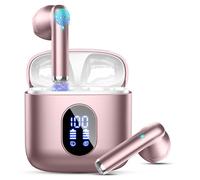 Wireless Earbuds, Bluetooth 5.4 Headphones 2026 Wireless Headphones with Deep Bass, New Mini Bluetooth Earphones in Ear 4 ENC Mic, Noise Cancelling Ear buds 30H Bluetooth Earbud Dual LED Display USB-C