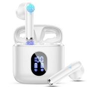 Wireless Earbuds, Bluetooth 5.4 Headphones 2026 Wireless Headphones with Deep Bass, New Mini Bluetooth Earphones in Ear 4 ENC Mic, Noise Cancelling Ear buds 30H Bluetooth Earbud Dual LED Display USB-C
