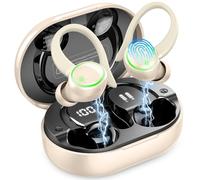 Wireless Earbuds, Bluetooth 5.4 Headphones, 50H+ Playtime Stereo Noise Canceling Headphones with 4 ENC Mic, Sport Ear buds with Earhooks, IPX7 Waterproof Wireless Earphones for Sport/Running/Gym