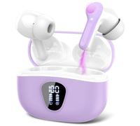 Wireless Earbuds, Bluetooth 5.4 Headphones HiFi Stereo, Bluetooth Earbuds with 4 ENC Noise Cancelling Mic, 48H Playtime Ear buds with Fast Charging LED Display, IP7 Waterproof In Ear Earphones Purple