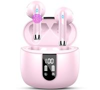 Wireless Earbuds, Bluetooth 5.4 Headphones in Ear 2025 Wireless Earphones with 4 ENC Mic, Mini Ear buds with HiFi Stereo Deep Bass, 56H Playtime Dual LED Display, Bluetooth Earbud IP7 Waterproof USB-C