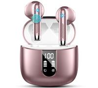 Wireless Earbuds, Bluetooth 5.4 Headphones in Ear 2025 Wireless Earphones with 4 ENC Mic, Mini Ear buds with HiFi Stereo Deep Bass, 56H Playtime Dual LED Display,Bluetooth Earbud IP7 Waterproof/Drsaec