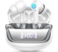 Wireless Earbuds, Bluetooth 5.4 Headphones In Ear HiFi Stereo Deep Bass, Ear buds with 4 ENC Noise Cancelling Microphone, Bluetooth Earphones 50H Playtime LED Display, Fast Charge, IP7 Waterproof