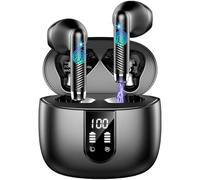 Wireless Earbuds, Bluetooth 5.4 Headphones in Ear NEW Wireless Earphones with 4 ENC Mic, Mini Ear buds with HiFi Stereo Deep Bass, 56H Playtime Dual LED Display, Bluetooth Earbud IP7 Waterproof USB-C