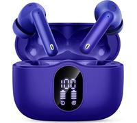 Wireless Earbuds, Bluetooth 5.4 Headphones In Ear with 4 ENC Mic, Ear Buds Noise Cancelling 3D Bass Stereo, Bluetooth Earbud 36H Playtime, NEW Earphones IP7 Waterproof, Lightweight/USB-C Dark Blue