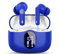 Wireless Earbuds, Bluetooth 5.4 Headphones In Ear with 4 ENC Mic, Ear Buds Noise Cancelling 3D Bass Stereo, Bluetooth Earbuds 36H Playtime, NEW Earphones IP7 Waterproof, Customization via App, Blue