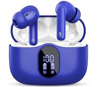 Wireless Earbuds, Bluetooth 5.4 Headphones In Ear with 4 ENC Noise Cancelling Mic, 2026 Bluetooth Earphones Mini HI-FI Stereo Sound, LED Display Wireless Headphones 36H Playtime IP7 Waterproof, Blue