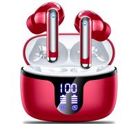 Wireless Earbuds Bluetooth 5.4 Headphones in Ear with 4 ENC Noise Cancelling Mic 2026 New Ear buds 42h Playtime HiFi Stereo Deep Bass Earphones IP6 Waterproof LED Display Bluetooth Earbuds Green