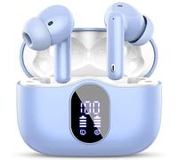 Wireless Earbuds, Bluetooth 5.4 Headphones In Ear with 4 ENC Noise Cancelling Mic, Bluetooth Earbuds Mini Deep Bass Stereo Sound, 36H Playtime LED Display Wireless Earphones IP7 Waterproof, Purple