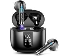 Wireless Earbuds, Bluetooth 5.4 Headphones NEW Wireless Headphones with 4 ENC Mic, 56H Bluetooth Earphones in Ear Noise Cancelling Deep Bass, Mini Ear Buds Bluetooth Earbuds IP7 Waterproof LED Display