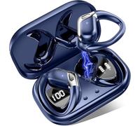 Wireless Earbuds, Bluetooth 5.4 Headphones Sport with 4 ENC Mic, Wireless Earphones in Ear HiFi Stereo, 50H IP7 Waterproof Bluetooth Earbuds with Earhooks, LED Display Wireless Headphones for Running