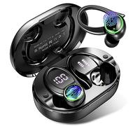 Wireless Earbuds, Bluetooth 5.4 Headphones with 4 ENC Noise Canceling Mic, 50H Playtime Stereo Wireless Earphones with LED Display, Over Ear Buds with Earhooks, IP7 Waterproof for Sport/Running/Gym