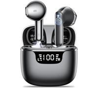 Wireless Earbuds, Bluetooth 5.4 Headphones with 42H Ear Buds,Bluetooth Earbuds with 4 ENC Noise Cancelling Mics, HiFi Deep Bass Dual LED Display USB-C, Waterproof Earphones for Android iOS Black