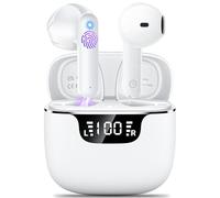 Wireless Earbuds, Bluetooth 5.4 Headphones with 42H Ultralight Ear Buds,Bluetooth Earbuds with 4 ENC Noise Cancelling Mics, HiFi Deep Bass Dual LED Display USB-C, Waterproof Earphones for Android iOS