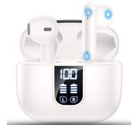 Wireless Earbuds Bluetooth 5.4 In Ear Buds 6 Mic ENC Noise Cancelling Clear Calls, Deep Bass HiFi Stereo Sound Earphones 35H Playtime LED Power Display IPX7 Waterproof Headphones for Android iOS