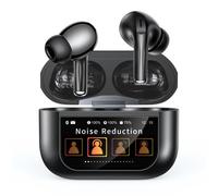 Wireless Earbuds, Bluetooth Ear Buds 5.4 with Smart Touch Screen, ENC Noise Cancelling Headphones with 48H Playtime, HiFi Stereo Sound, 5 EQ Modes, Lightweight Earphones for iPhone/Android-Deep Black